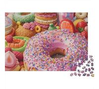 Puzzle da 1000 pezzi della collezione Colorful Donuts con simpatici draghetti colorati, ideale per giochi educativi per adulti, decorazione per la casa, per compleanni, 38x26 cm.