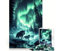 Puzzle da 1000 pezzi della Confraternita dei Lupi per adolescenti Attività mentale, tempo ben speso, bordi precisi, regalo speciale (38x26cm)