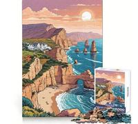 Puzzle da 1000 pezzi della Costa dei Dodici Apostoli per ragazzi, per sviluppare la destrezza mentale, divertimento tranquillo, taglio di alta qualità, regalo per le vacanze (38x26cm)