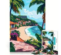 Puzzle da 1000 pezzi della costa thailandese per adolescenti, gioco di puzzle per allenare la mente, rilassante, artistico, da assemblare, regalo premuroso 38x52cm