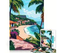 Puzzle da 1000 pezzi della costa thailandese per ragazzi, gioco di logica stimolante per il relax, bordi chiari, sorpresa di compleanno 50x75cm