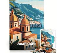 Puzzle da 1000 pezzi della Costiera Amalfitana,Italia Divertimento e allenamento per la mente Pezzi precisi e facili da incastrare Un hobby affascinante per i momenti di svago (50x75cm)