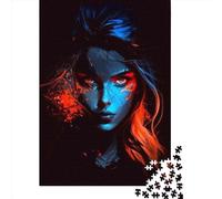 Puzzle da 1000 pezzi della Dea Oscura per adulti, puzzle in legno, regali di Halloween, puzzle per adulti, gioco educativo, sfida, giocattolo, 1000 pezzi (75x50 cm)