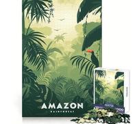Puzzle da 1000 pezzi della foresta pluviale amazzonica per adulti, stimolante per la memoria e la tranquillità, con taglio preciso, ideale come regalo di Natale (38x26cm)