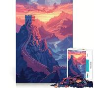 Puzzle da 1000 pezzi della Grande Muraglia cinese per adulti, gioco di logica e intrattenimento rilassante, pezzo d'arte di alta qualità 38x52cm