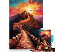 Puzzle da 1000 pezzi della Grande Muraglia cinese per adulti, rompicapo, gioco rilassante, taglio perfetto, regalo memorabile 38x52cm