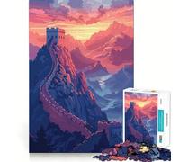 Puzzle da 1000 pezzi della Grande Muraglia cinese per adulti, rompicapo, gioco rilassante, taglio perfetto, regalo memorabile 50x75cm