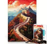 Puzzle da 1000 pezzi della Grande Muraglia cinese per ragazzi, giocattolo intelligente per momenti di condivisione, taglio liscio, lista dei desideri di Babbo Natale 38x52cm