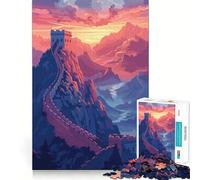 Puzzle da 1000 pezzi della Grande Muraglia cinese per ragazzi, gioco di logica e divertimento rilassante con bordi lisci, idea regalo creativa 38x26cm