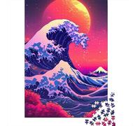 Puzzle da 1000 pezzi della Grande Onda di Kanagawa per adulti, regalo di Halloween, puzzle per adulti, decorazioni e regali unici per la casa, 1000 pezzi (38x26 cm)