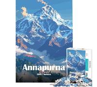 Puzzle da 1000 pezzi della montagna Annapurna difficile e impegnativo gioco pratico per ragazzi dai 14 anni in su (38x52cm)