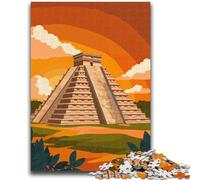 Puzzle da 1000 pezzi della piramide di Chichen Itza per adulti e adolescenti,giocattoli,giochi educativi,regali di Babbo Natale segreto antistress per bambini dai 14 anni in su,1000 pezzi (50x75cm)