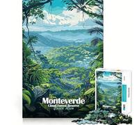 Puzzle da 1000 pezzi della Riserva della Foresta Pluviale di Monteverde,Costa Rica Gioco di abilità cognitive,divertimento per il tempo libero,regalo di Natale rilassante (38x52cm)