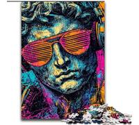 Puzzle da 1000 pezzi della statua del David di Michelangelo in stile pop-art per adolescenti, gioco stimolante, ideale come regalo per tutta la famiglia (50x75cm)