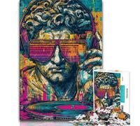 Puzzle da 1000 pezzi della statua del David di Michelangelo in stile pop-art per adulti e ragazzi, giocattoli educativi per l'apprendimento, giochi per famiglie, regali e compleanni unici, 38x26cm