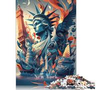 Puzzle da 1000 pezzi della Statua della Libertà di New York per adulti e adolescenti, regalo per la vigilia di Natale, 1000 pezzi (75x50 cm)