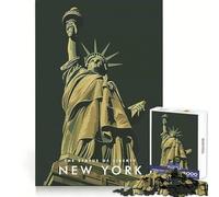 Puzzle da 1000 pezzi della Statua della Libertà di New York per adulti,ideale per stimolare la riflessione,per un'attività ricreativa leggera,con bordi definiti e un regalo perfetto (50x75cm)