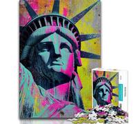 Puzzle da 1000 pezzi della Statua della Libertà per adolescenti, giochi educativi, decorazioni per la casa, collezione di artisti, belle arti (38x26cm)