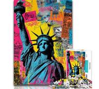 Puzzle da 1000 pezzi della Statua della Libertà per adulti e adolescenti, per gioco educativo, sfida, giocattolo, arredamento unico per la casa e regali, 50x75cm