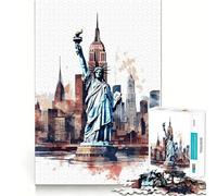 Puzzle da 1000 pezzi della Statua della Libertà per adulti e ragazzi, ideale per migliorare la memoria, per un relax leggero e piacevole, con tagli netti e un regalo perfetto 38x52cm