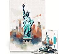 Puzzle da 1000 pezzi della Statua della Libertà per adulti e ragazzi, ideale per migliorare la memoria, per un relax leggero e piacevole, con tagli netti e un regalo perfetto 38x52cm