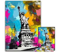 Puzzle da 1000 pezzi della Statua della Libertà per adulti, puzzle difficili per adulti, attività da fare a casa per feste, compleanni e serate di giochi in famiglia, 26X38CM/10,23x14,96 pollici.