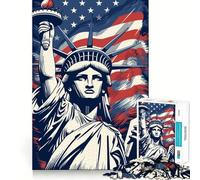 Puzzle da 1000 pezzi della Statua della Libertà USA per adulti e ragazzi, ideale per migliorare la memoria, per un relax leggero e piacevole, con tagli netti e un regalo delizioso 38x52cm