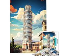 Puzzle da 1000 pezzi della Torre di Pisa per ragazzi ideale per compleanni Natale e divertimento in famiglia Gioco impossibile per maggiori di 14 anni 38x26cm