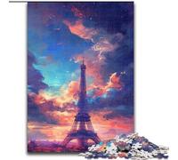Puzzle da 1000 pezzi della Torre Eiffel a Parigi per adulti, regalo educativo per alleviare lo stress, ideale come regalo per tutta la famiglia (50x75cm)