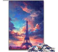Puzzle da 1000 pezzi della Torre Eiffel a Parigi, puzzle in cartone per adulti, dimensioni 26x38cm, ideale per gli innamorati, Capodanno e San Valentino.