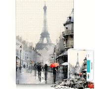 Puzzle da 1000 pezzi della Torre Eiffel di Parigi per adulti e ragazzi, gioco di logica, relax, taglio di precisione, (50x75cm)