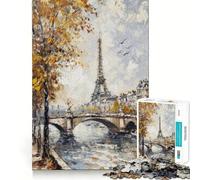 Puzzle da 1000 pezzi della Torre Eiffel di Parigi per adulti e ragazzi, gioco di logica, relax, taglio di precisione, (38x52cm)