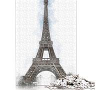Puzzle da 1000 pezzi della Torre Eiffel, puzzle di difficoltà, gioco educativo, giocattolo, decorazione per la famiglia (75x50 cm)