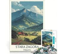 Puzzle da 1000 pezzi della Valle di Stara Zagora, gioco educativo, rilassante e stimolante per la mente, ideale come decorazione da scrivania 50x75cm