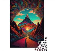 Puzzle da 1000 pezzi della valle psichedelica per adulti e puzzle di carta, gioco educativo per famiglie, 38x26 cm/1000 pezzi
