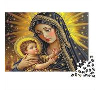 Puzzle da 1000 pezzi della Vergine Maria con Bambino, dipinto della Madonna con Bambino per adulti, giochi educativi, decorazione per la casa, regali di compleanno. 52x38 cm