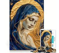 Puzzle da 1000 pezzi della Vergine Maria,gioco creativo per sviluppare le capacità di gioco,incastro perfetto,nessun pezzo si stacca,attività per rafforzare il legame con i propri cari (38x26cm)