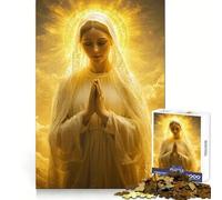 Puzzle da 1000 pezzi della Vergine Maria nella Luce Dorata per adolescenti, esercizio mentale, svago rilassante, bordi definiti, regalo di Natale (50x75cm)
