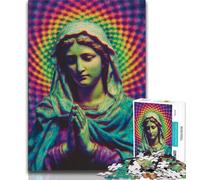 Puzzle da 1000 pezzi della Vergine Maria per adulti e adolescenti, gioco a quiz, decorazione da parete, regali unici per compleanno e Natale, 38x26cm