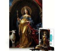 Puzzle da 1000 pezzi della Vergine Maria per ragazzi,gioco di concentrazione mentale,bordi lisci e tagliati con precisione,ideale come regalo di Natale (38x52cm)