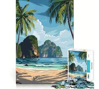 Puzzle da 1000 pezzi delle Isole Phi Phi Thailandia per adulti e ragazzi ideale per stimolare la memoria favorire la calma e favorire la fuga dalla realtà con taglio liscio e un regalo speciale