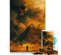 Puzzle da 1000 pezzi delle Piramidi di Giza per ragazzi, stimola la memoria, gioco rilassante, bordi netti, regalo di alta qualità (38x26cm)
