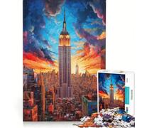 Puzzle da 1000 pezzi dell'Empire State Building di New York, gioco pratico, attività divertenti da fare in casa, adatto come decorazione da scrivania 38x52cm