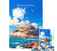 Puzzle da 1000 pezzi dell'isola di Alcatraz puzzle per ragazzi corsa a tempo ideale per compleanni e Natale 50x75cm