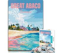 Puzzle da 1000 pezzi dell'isola di Great Abaco, Bahamas, per adulti e ragazzi, giocattolo educativo e stimolante, ottimi regali e giocattoli, 50x75cm