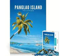 Puzzle da 1000 pezzi dell'isola di Panglao,Filippine,gioco di assemblaggio pulito,regalo intelligente,momento di relax,decorazione natalizia (38x26cm)