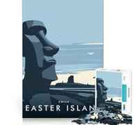 Puzzle da 1000 pezzi dell'Isola di Pasqua Moai,taglio preciso,arte,gioco cognitivo,divertimento per il tempo libero,regalo di Natale rilassante (50x75cm)