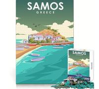 Puzzle da 1000 pezzi dell'isola di Samos,Grecia,per ragazzi,un'esperienza di apprendimento intelligente e rilassante,con taglio perfetto e un regalo memorabile (38x52cm)