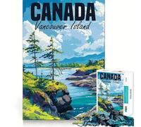 Puzzle da 1000 pezzi dell'isola di Vancouver,Canada,per sviluppare la memoria,con bordi lisci e incastri perfetti Un modo divertente per riempire le ore vuote (38x52cm)