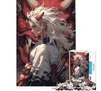 Puzzle da 1000 pezzi Demone Samurai Guerriero Gioco Rilassante Giocattolo Avvincente per Coltivare la Pazienza Ottimo Regalo e Giocattolo Regalo di Compleanno (Dimensioni 38x26cm)